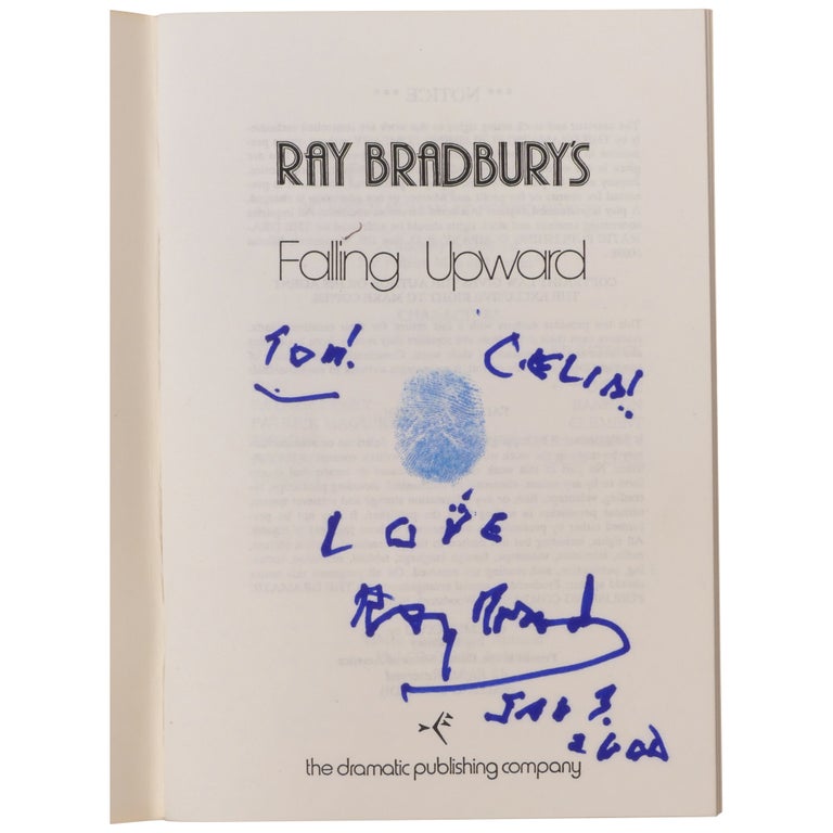 Item No: #308377 Falling Upward. Ray Bradbury.