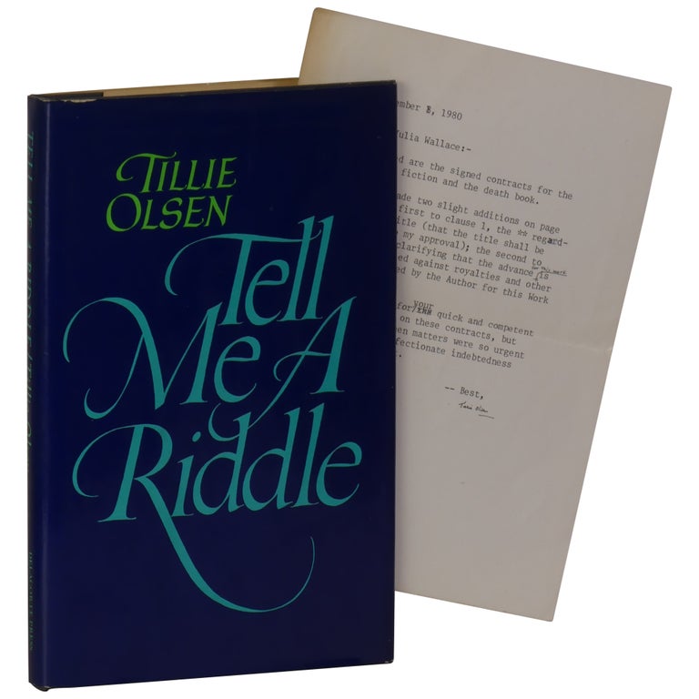 Item No: #317953 Tell Me A Riddle. Tillie Olsen.