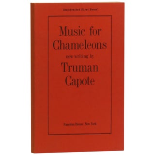 Item No: #318402 Music For Chameleons: New Writing [Proof]. Truman Capote