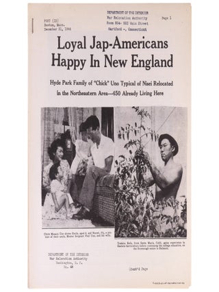 Item No: #319493 Loyal Jap-Americans Happy in New England: Hyde Park Family of...