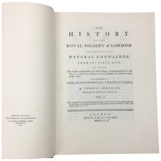 The History of the Royal Society of London for Improving of Natural Knowledge, From Its First Rise... [4 volumes, facsimile]