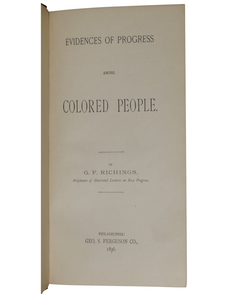 Evidences of Progress Among Colored People