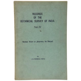 Item No: #35533 Notes from a Journey to Nepal (Records of the Botanical Survey...