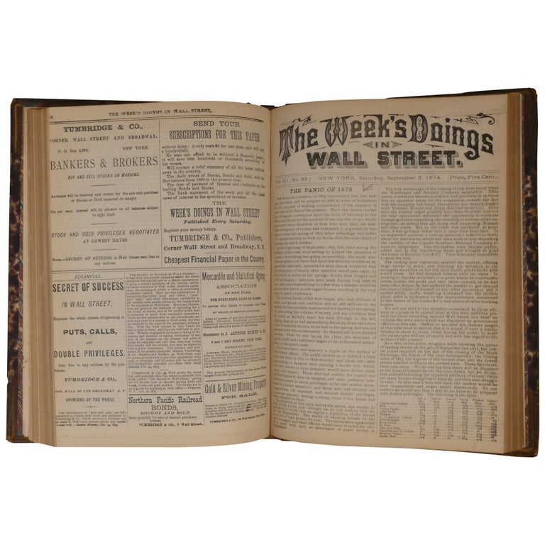 Item No: #360745 The Week's Doings in Wall Street [Vol. III, nos. 1–39]
