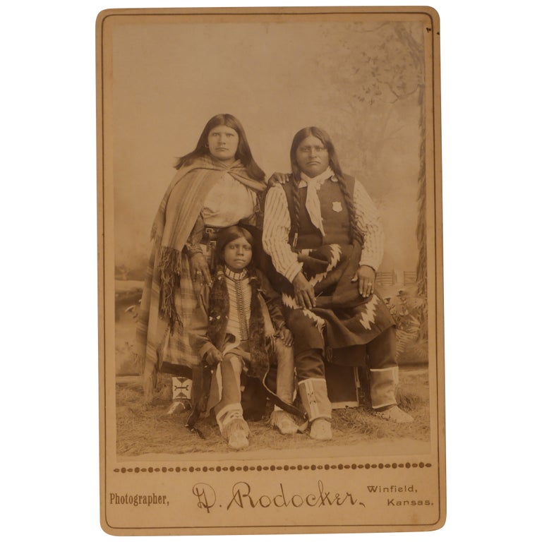Item No: #360830 [Portrait of Elk Family, Chief of Ute's Squadron] [Cabinet Card Photograph]. David Rodocker.