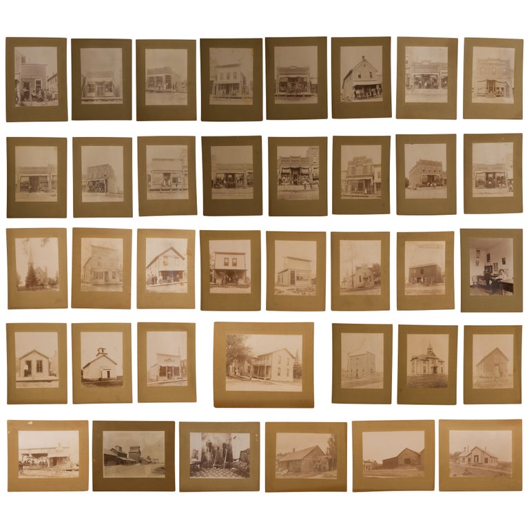 Item No: #360831 [Almost Every Commercial Building in Wykoff, Minnesota] [37 Quarter-Plate Mounted Photographs]