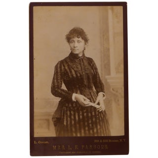 Item No: #360845 Mrs. L. E. Parsons [Lucy Eldine] [Cabinet Card Photograph]. L....