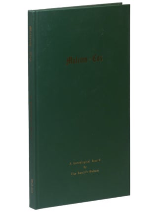 Item No: #360894 Malcom-Cox with Allied Families: A Genealogical Record. Elsa...