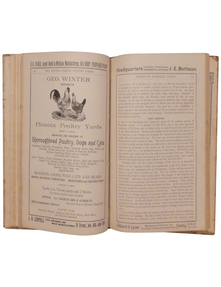 History and Business Directory of Humboldt County Descriptive of the Natural Resources, Delightful Climate, Picturesque Scenery, Beautiful Homes. The Only County in the State Containing No Chinamen
