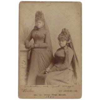 Item No: #361046 [Portrait of Two Black Women in Los Angeles, 1888]. J. A. Bisbee