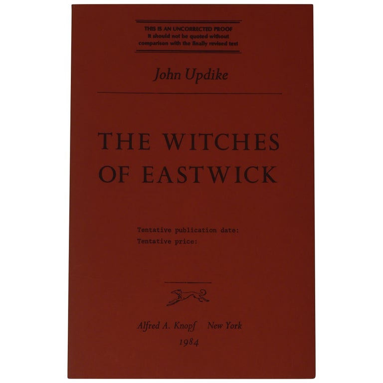 Item No: #361245 The Witches of Eastwick [Uncorrected Proof]. John Updike.