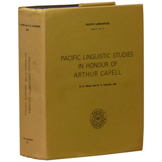 Item No: #361260 Pacific Linguistic Studies in Honour of Arthur Capell. S. A....