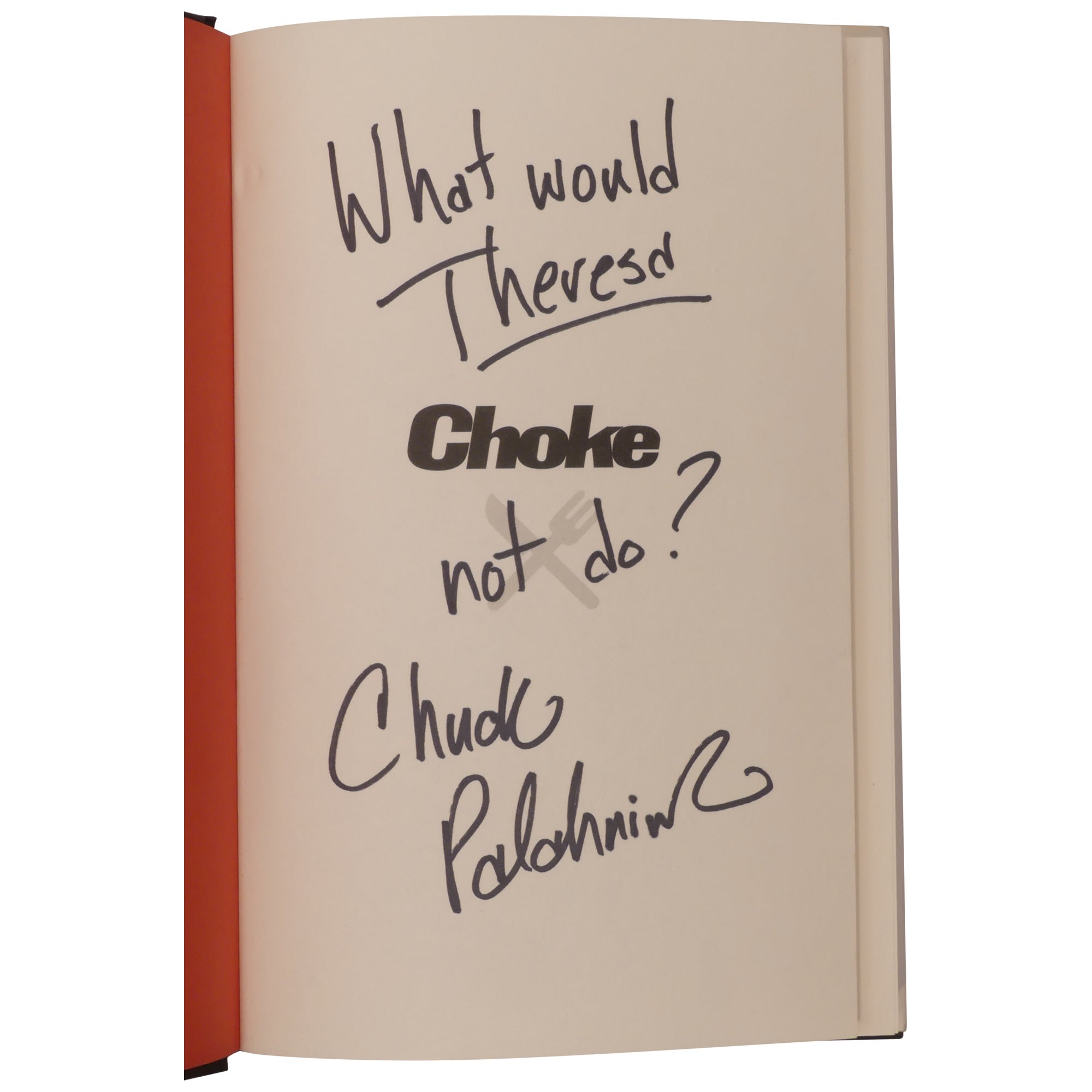 Choke | Chuck Palahniuk | First Edition