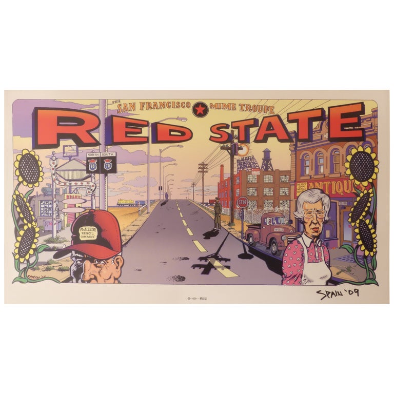 Item No: #361496 Red State (San Francisco Mime Troupe). Spain Rodriguez.