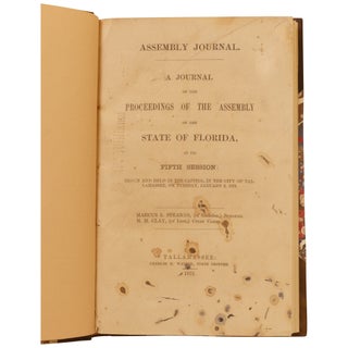A Journal of the Proceedings of the Assembly of the State of Florida at Its Fifth Session: