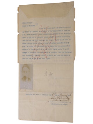 Item No: #361652 Chinese Merchant Return Certificate from Portland, Oregon,...