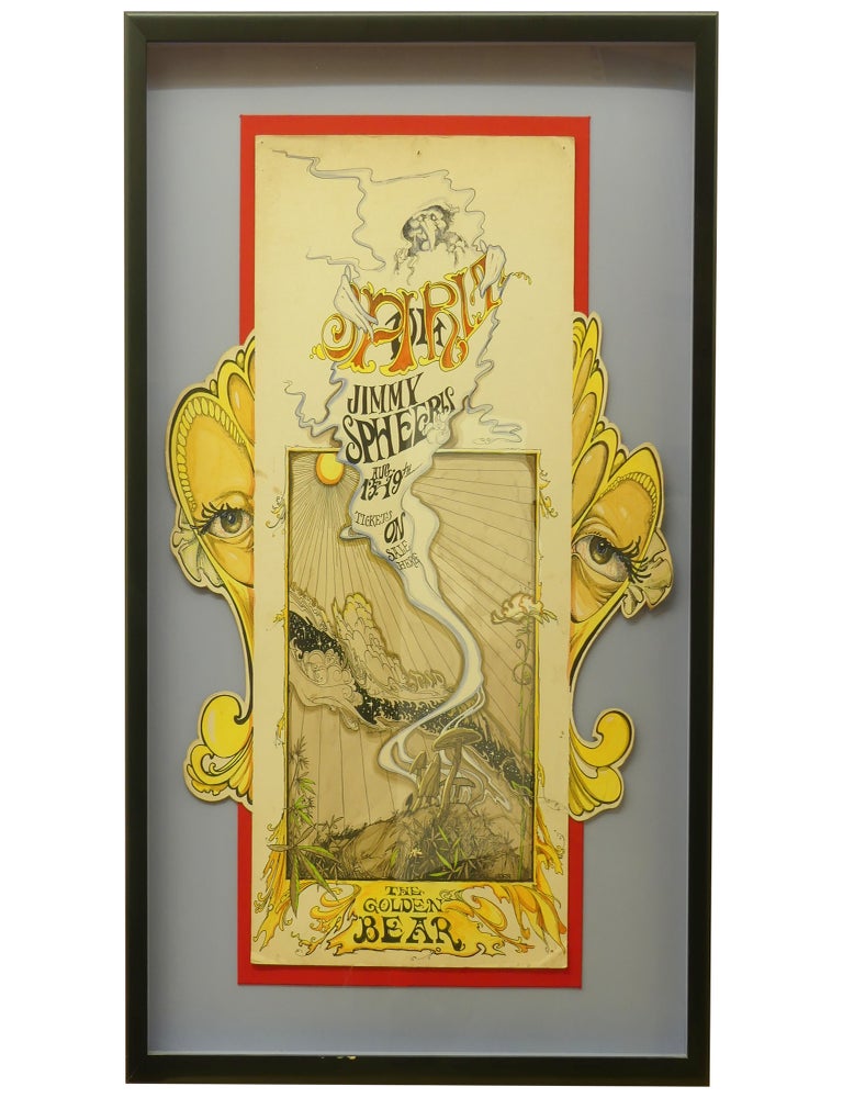 Original Rock Poster Art for the Jimmie Spheeris Spirit Ogden Bill at | Golden Beach Huntington / Bear