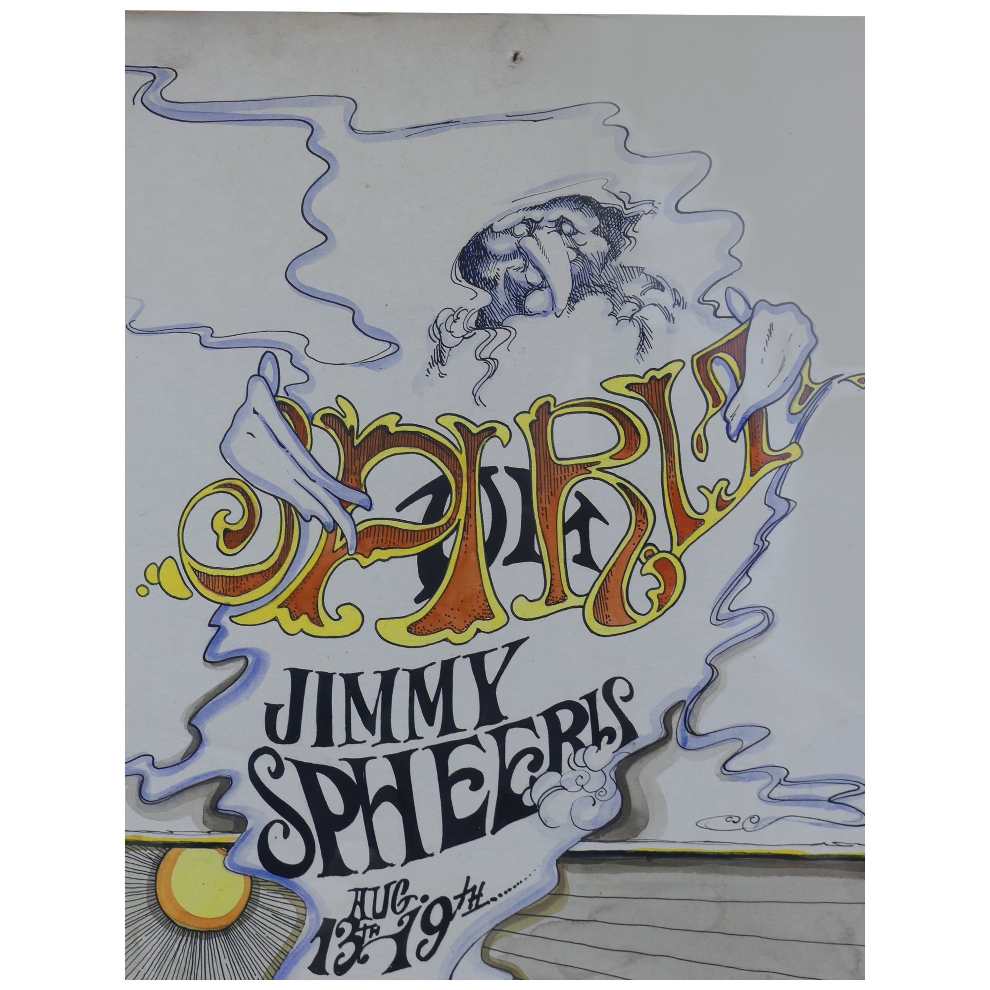 Original Rock Poster Art for Bear, at Golden | Ogden / Beach Jimmie Huntington Spheeris the Bill Spirit
