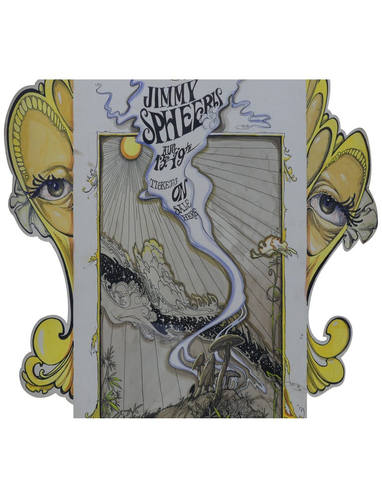 Original Rock Poster Art for Spirit / Jimmie Spheeris at the Golden Bear, Huntington Beach