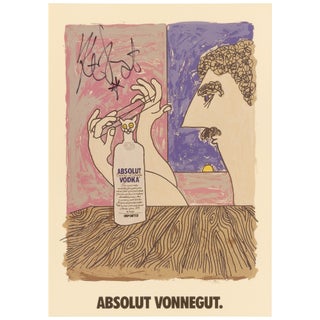 Item No: #361872 Absolute Vonnegut Postcard [Signed, Numbered]. Kurt Vonnegut