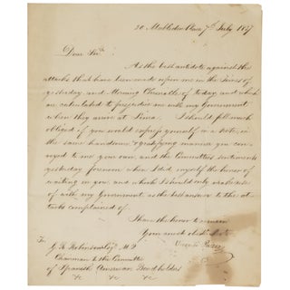 Item No: #362099 Manuscript Letter, Signed by the Indigenous Latin American...