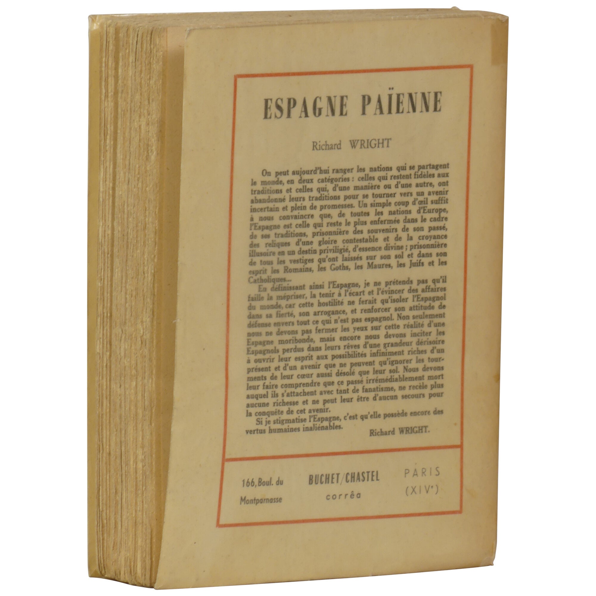 Espagne païenne Pagan Spain, in French | Richard Wright | First