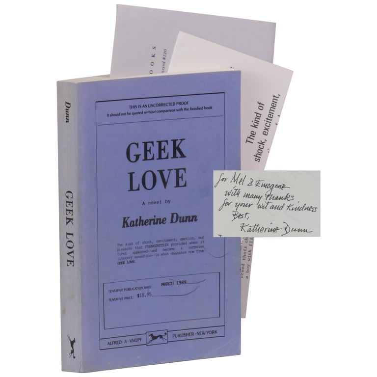 Item No: #362303 Geek Love [Proof]. Katherine Dunn.