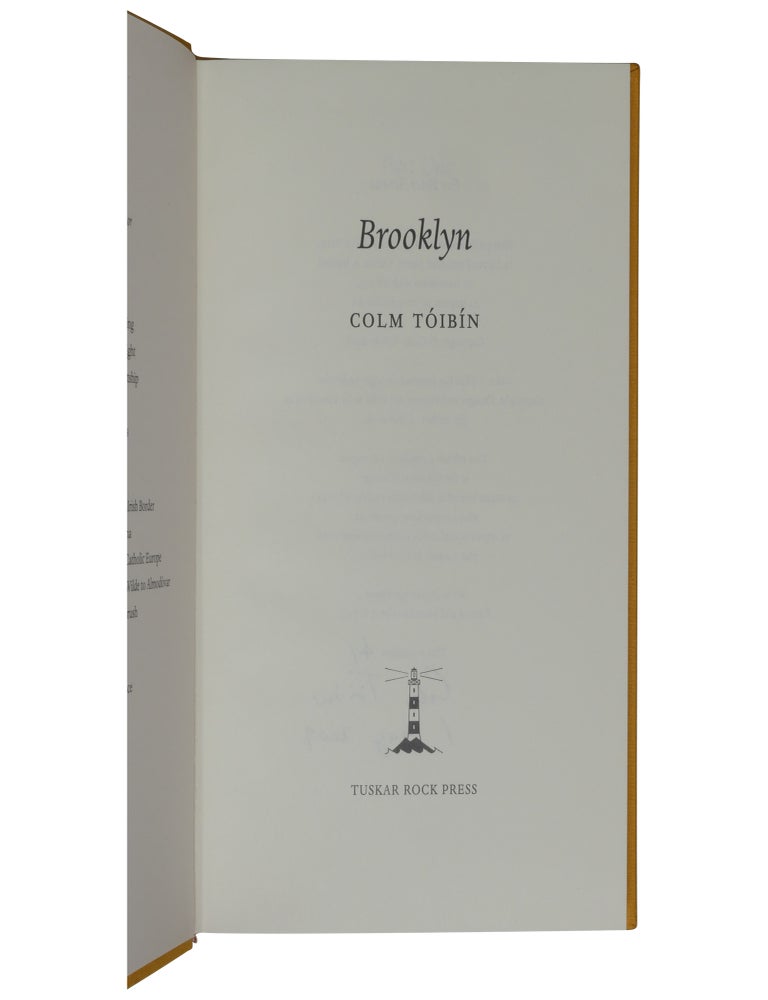 Brooklyn Signed, Numbered | Colm Tóibin | First Edition