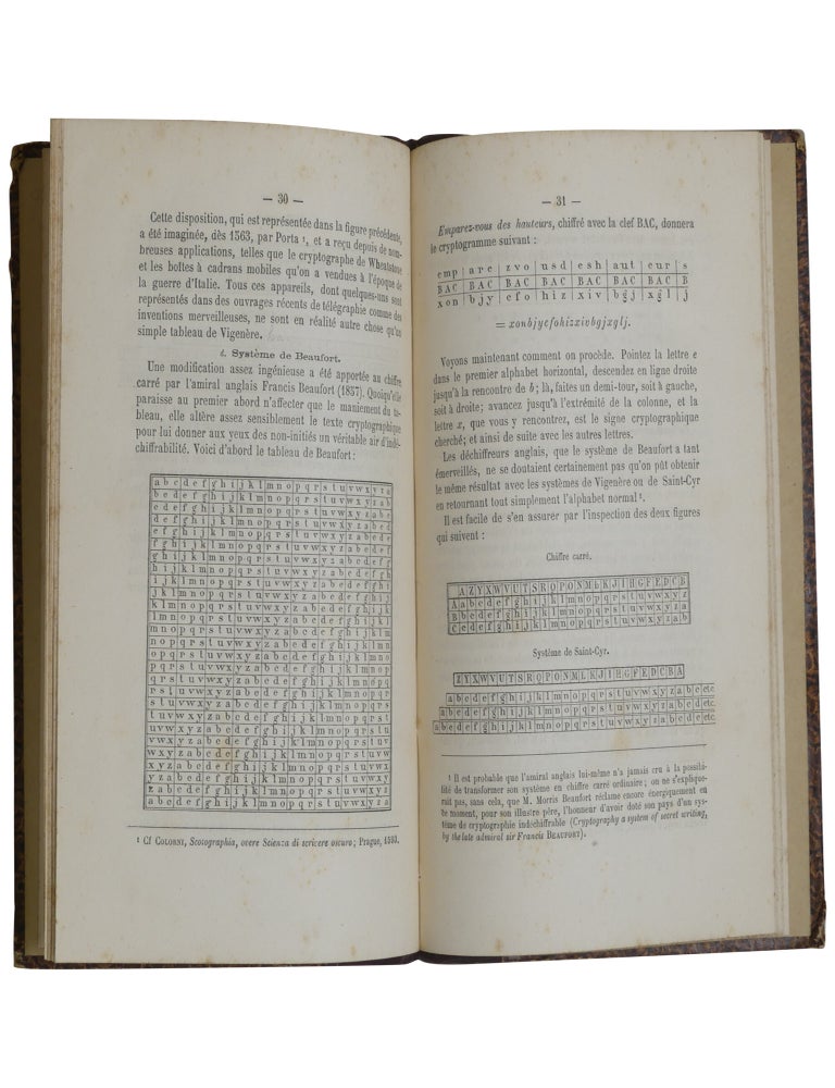La cryptographie militaire, ou, Des chiffres usités en temps de guerre: Avec un nouveau procédé de déchiffrement applicable aux systèmes à double clef