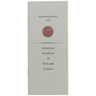 Membership Roster 1997: American Academy of Arts and Letters