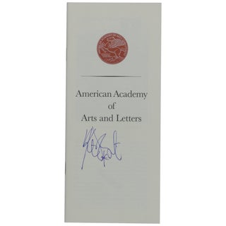 Item No: #362371 American Academy of Arts and Letters. Kurt Vonnegut