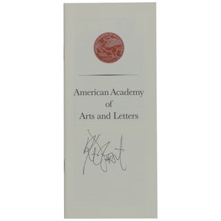 Item No: #362372 American Academy of Arts and Letters. Kurt Vonnegut