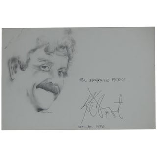 Item No: #362392 Pencil Portrait of Kurt Vonnegut. Kurt Vonnegut