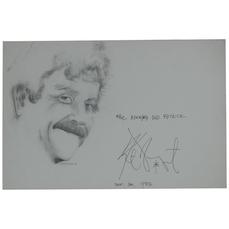 Item No: #362392 Pencil Portrait of Kurt Vonnegut. Kurt Vonnegut.