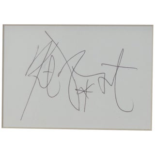 Portrait of Vonnegut Matted with a Signature