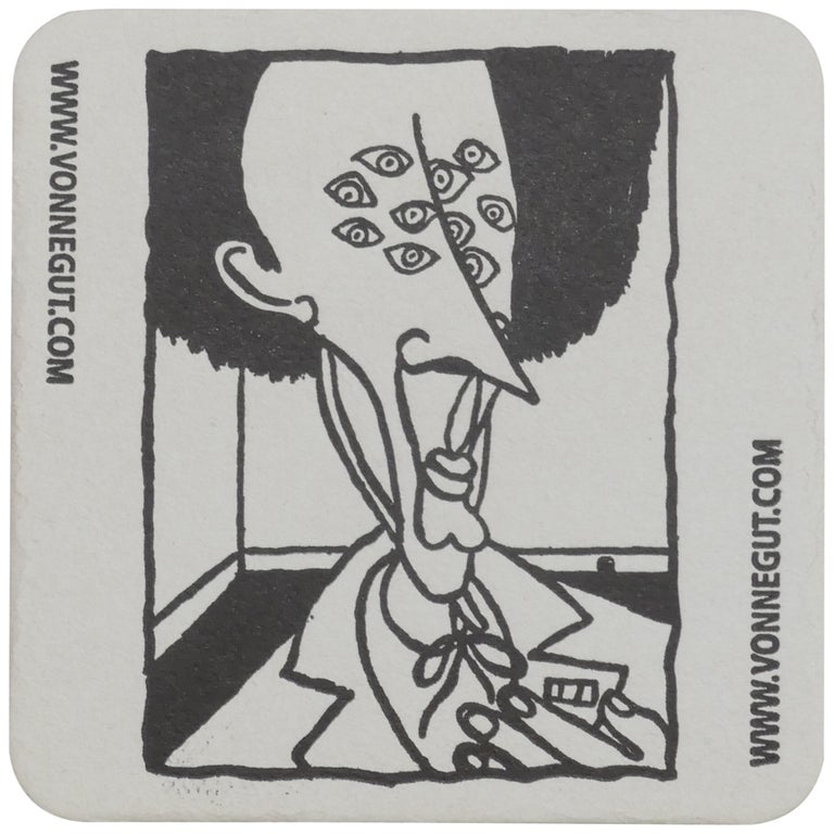 Item No: #362395 Portrait of a Ten-Eyed Kilgore Trout on a Coaster to Promote Vonnegut.com. Kurt Vonnegut.