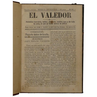 Item No: #362455 El Valedor: Periódico joco-sério, ladino, chismoso, médico,...