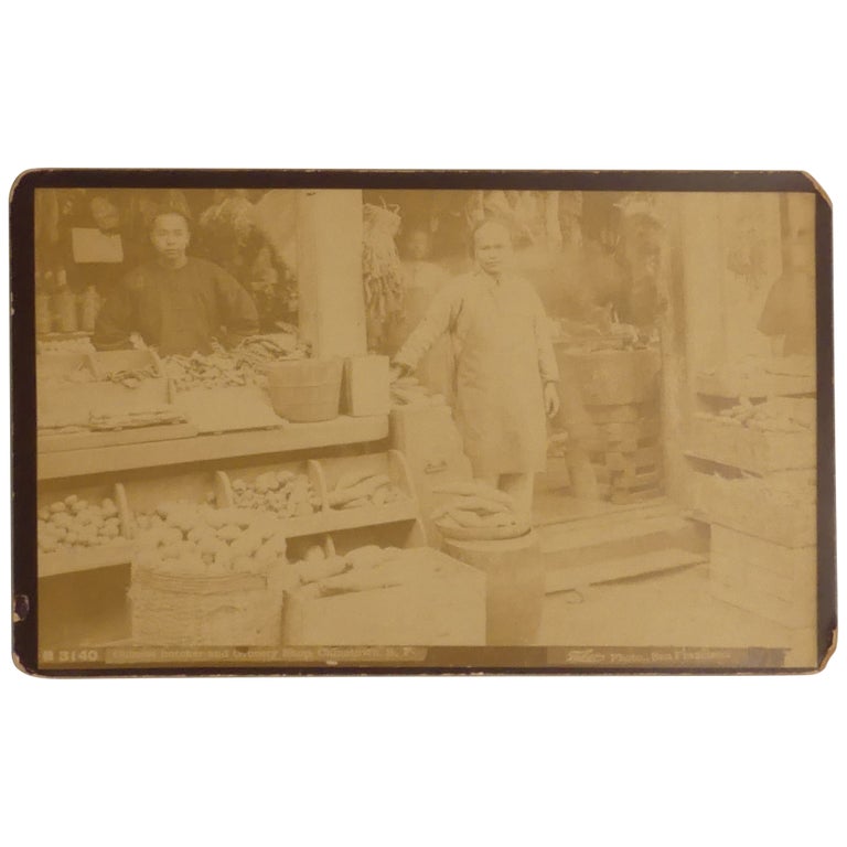 Item No: #362555 Chinese butcher and Grocery Shop, Chinatown, S. F. (B 3140). Isaiah W. Taber.