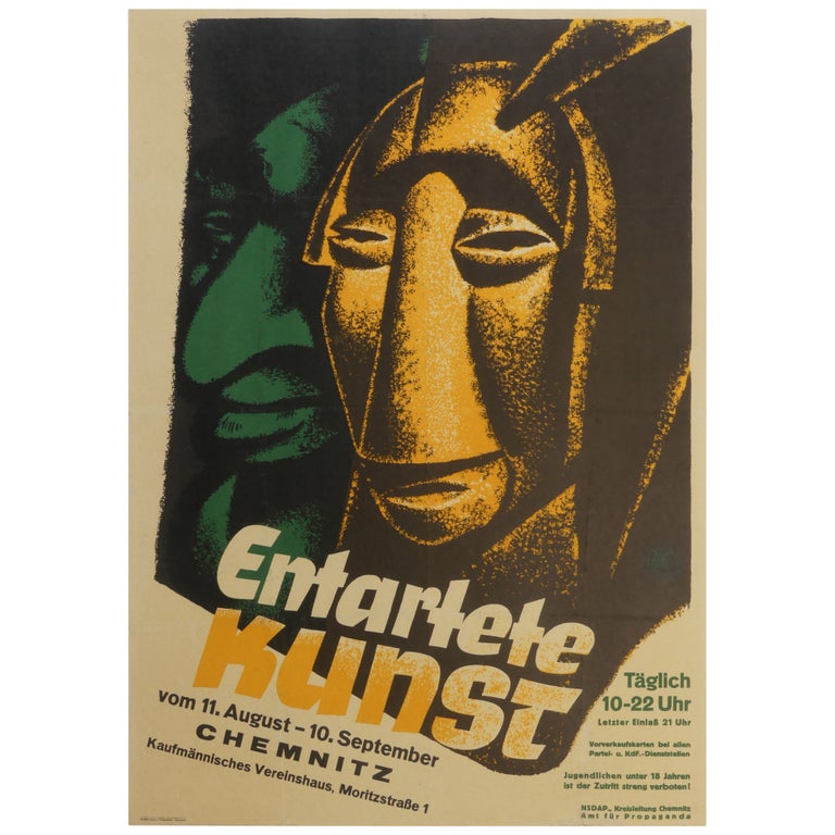 Item No: #362574 Entartete Kunst [Degenerate Art Exhibition Poster]. Rudolf Hermann.