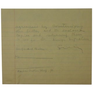 [Letter Suggesting Changes to the Contract for Stride Toward Freedom]