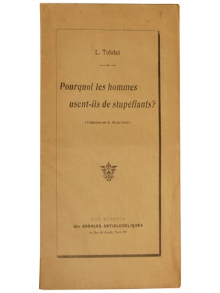 Item No: #362887 Pourquoi les hommes usent-ils de stupéfiants? [Why do people...