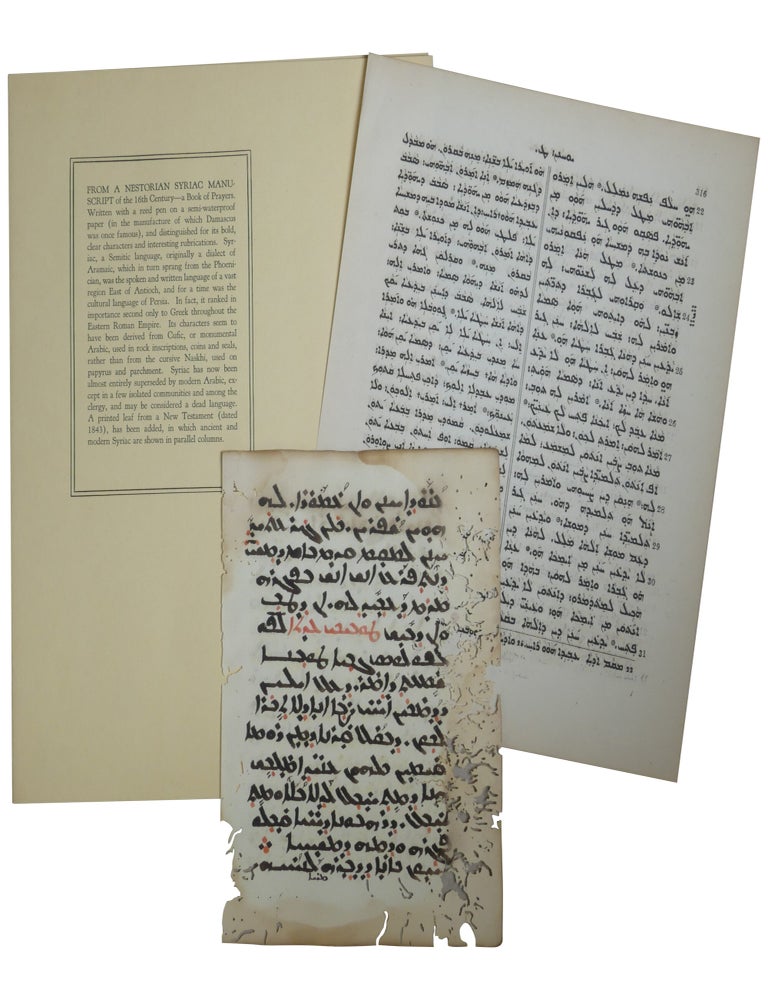 Specimens of Oriental Mss and Printing