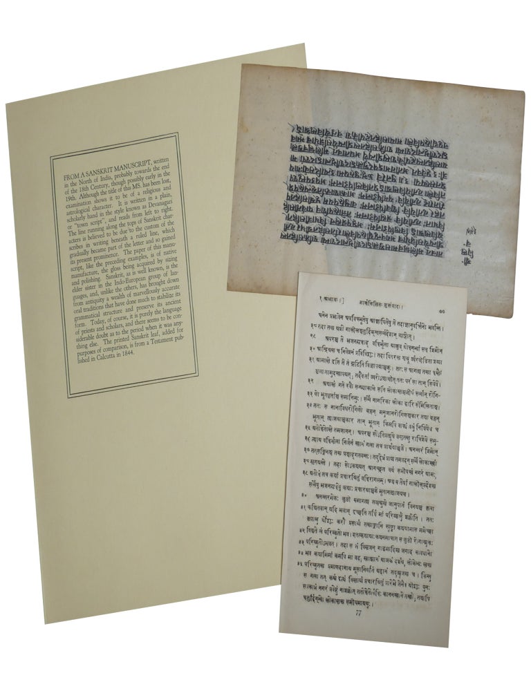 Specimens of Oriental Mss and Printing