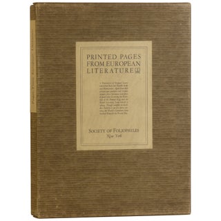 Item No: #362939 Printed Pages from European Literature. G. M. L. Brown