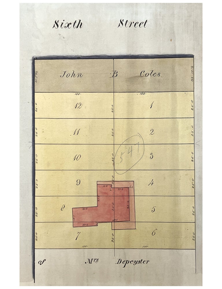 Map of Property in the Ninth Ward of the City of New York Belonging to the Estate of William Thomas.