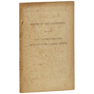Item No: #362949 Resume of the Controversy Between Japan and the United States...