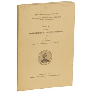Item No: #363010 Experiments in the Breeding of Cerions. Paul Bartsch