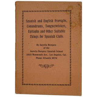 Item No: #363036 Spanish and English Proverbs, Conundrums, Tonguetwisters,...
