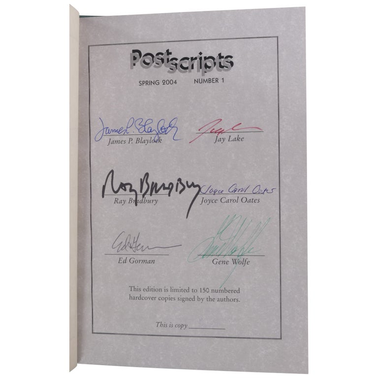 Item No: #363243 Postscripts Number 1, Spring 2004 [Signed, Numbered]. Peter Crowther, Peter Hamilton Ray Bradbury, Gene Wolfe, contributors.