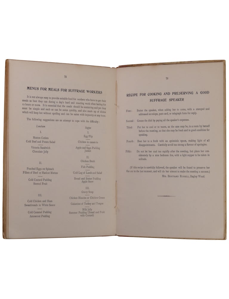The Women's Suffrage Cookery Book
